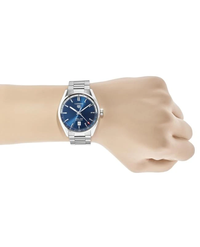 TAG Heuer Tag Heuer Carrera Calibre 7 Twin Time Automatic Blue Dial Steel Men's Watch WBN201A.BA0640 4