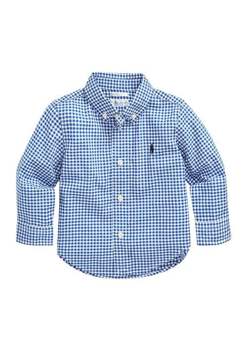 Ralph Lauren Lauren Childrenswear Baby Boys Gingham Cotton Poplin Shirt 1