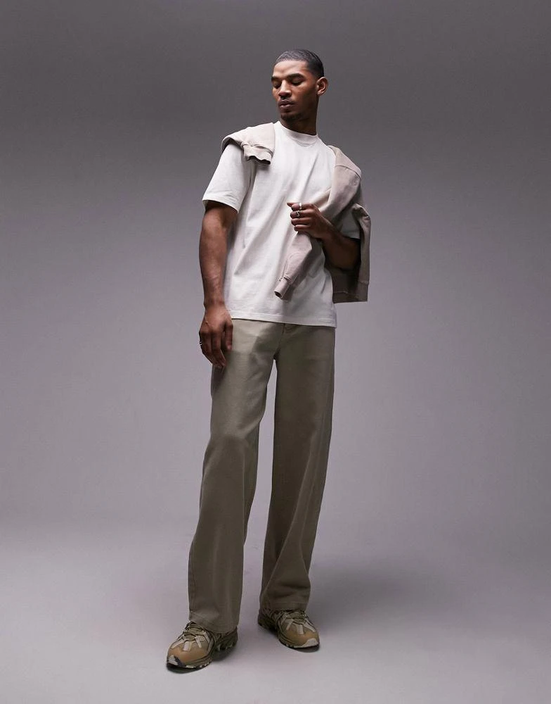 Topman Topman oversized fit t-shirt in ecru 4