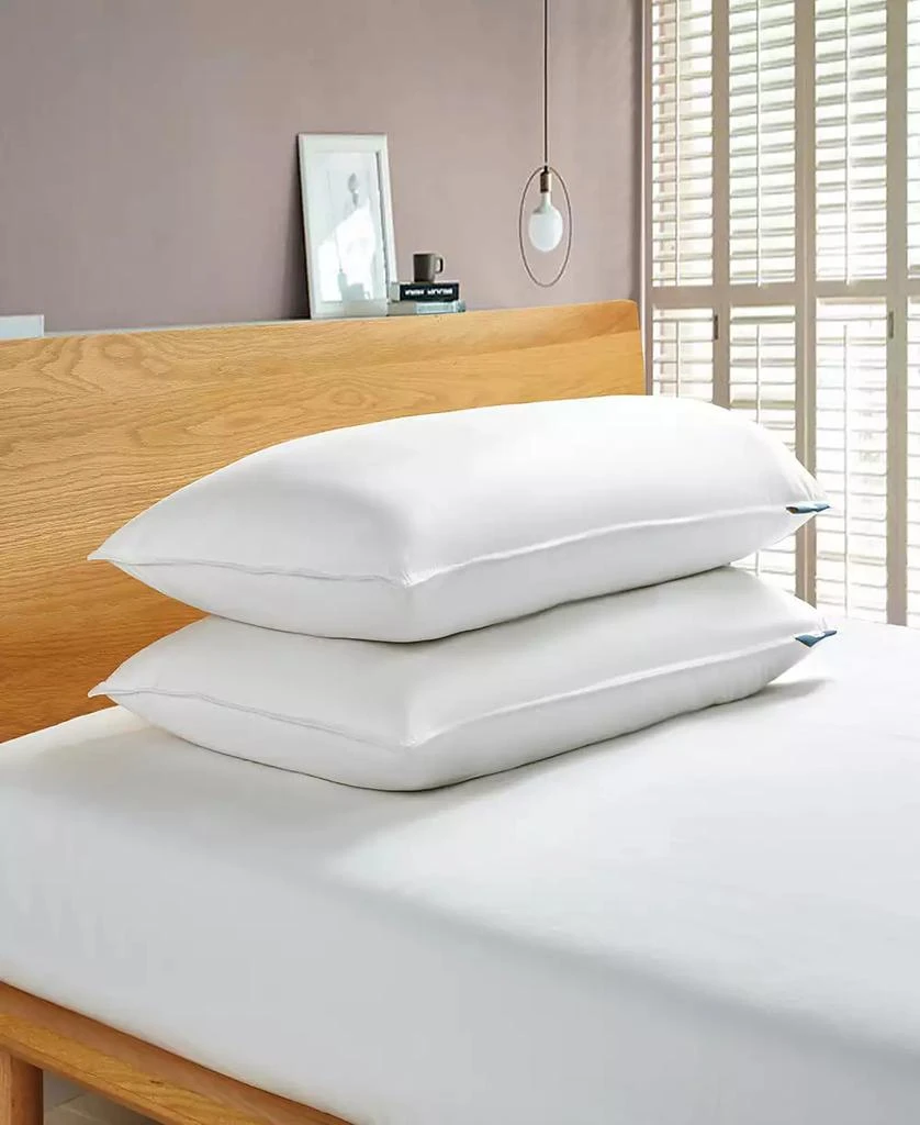 Serta White Goose Feather & Down Fiber Back Sleeper 2-Pack Pillow, King 1