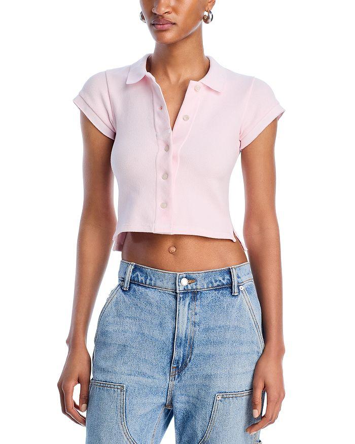 Alexander Wang Cropped Polo Cardigan