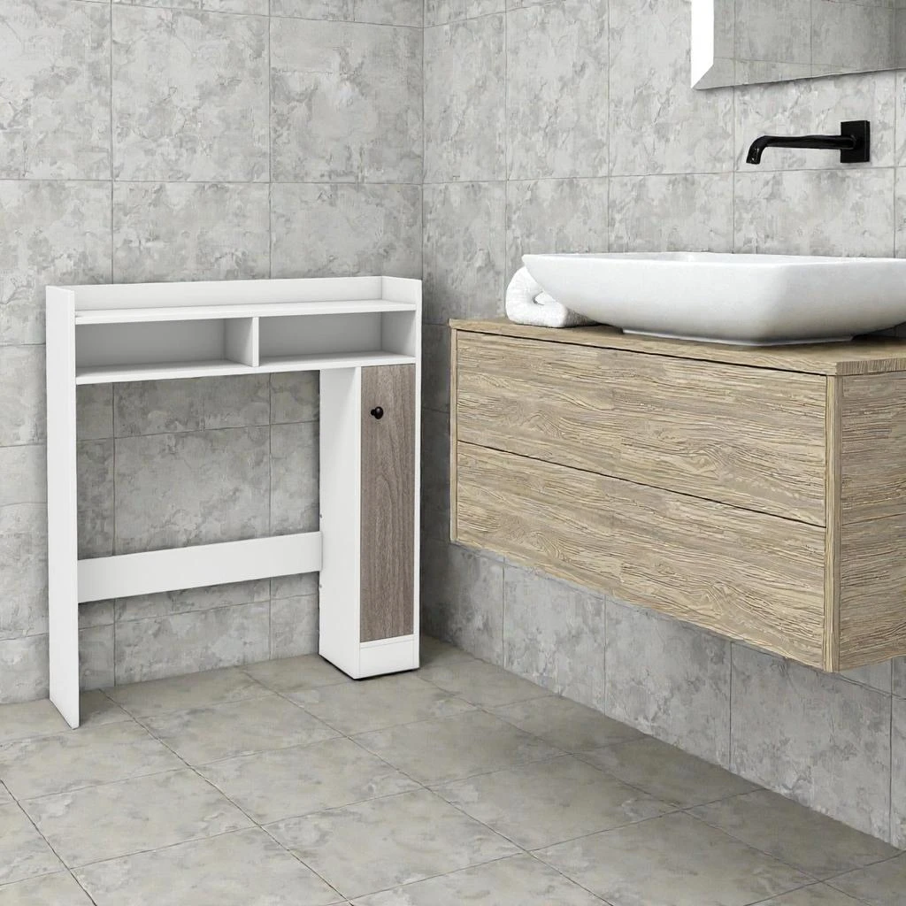 Hivvago Over-Toilet Bathroom Floor Storage Rack with Adjustable Shelving 4