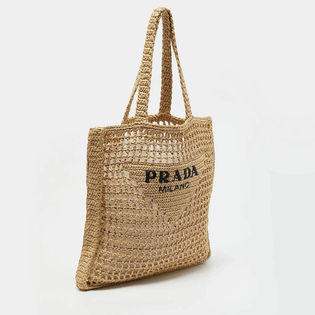 Prada Prada Natural Woven Raffia Beach Tote 3