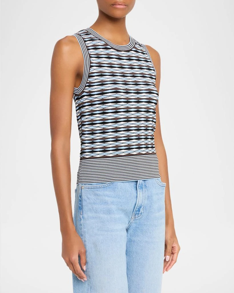 VERONICA BEARD Jerrel Diamond Jacquard-Knit Top 4