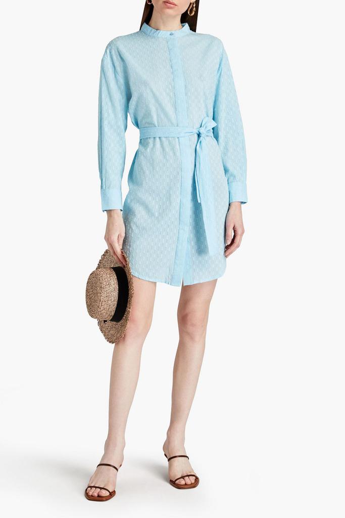 MELISSA ODABASH Brandi belted cotton-jacquard mini dress