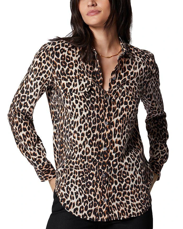 Equipment Slim Signature Leopard Printed Silk Shirt 3