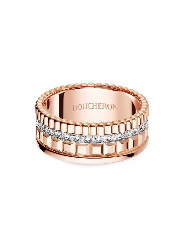 Boucheron Quatre Two-Tone 18K Gold &amp; 0.24 TCW Diamond Ring 1