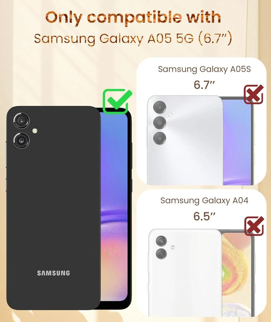 ENTRONIX Entronix Bundle Compatible with Galaxy A05 - Heavy Duty Case & 2 Clear Screen Protectors 2