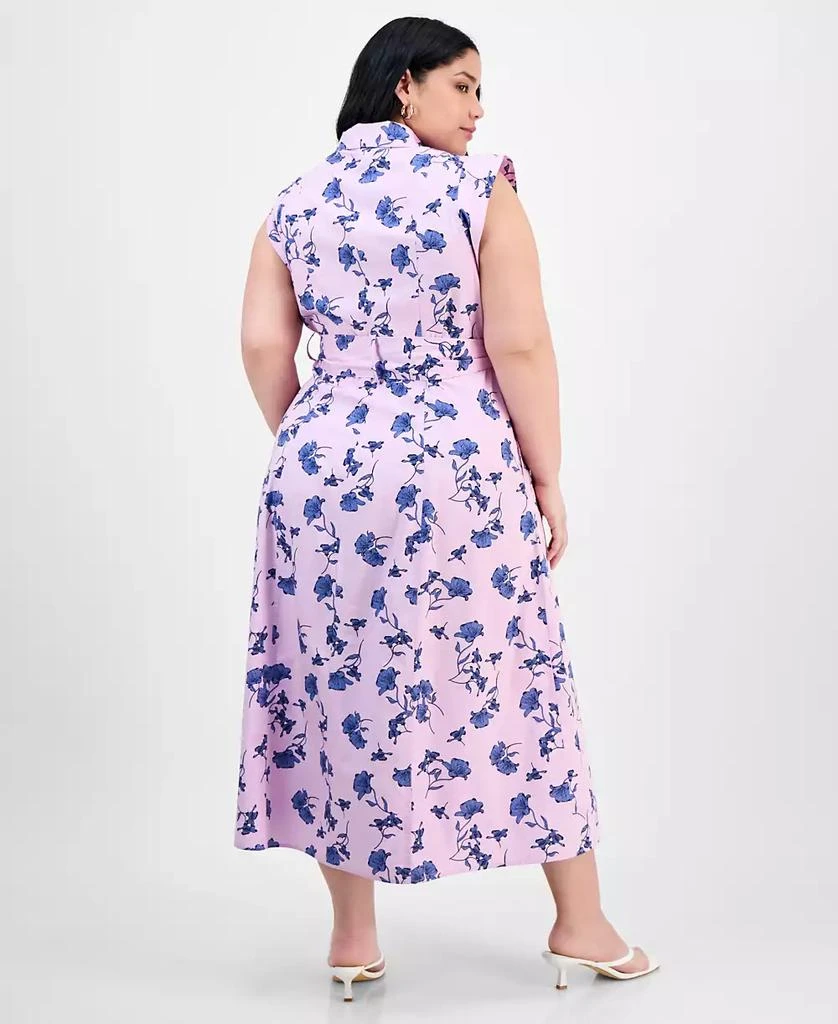 On 34th Trendy Plus Size Cotton Belted Midi Shirtdress, Exclusively at Macy's 5