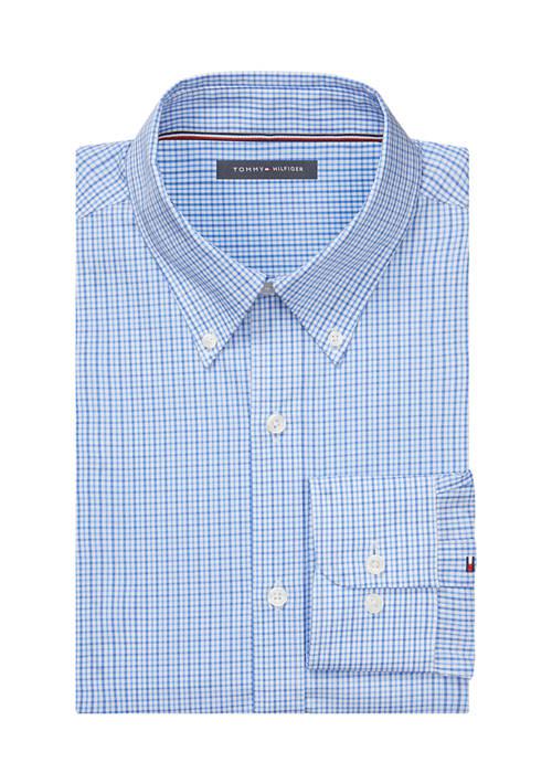 Tommy Hilfiger Hilfiger Mens Slim Fit Flex Stretch Dress Shirt