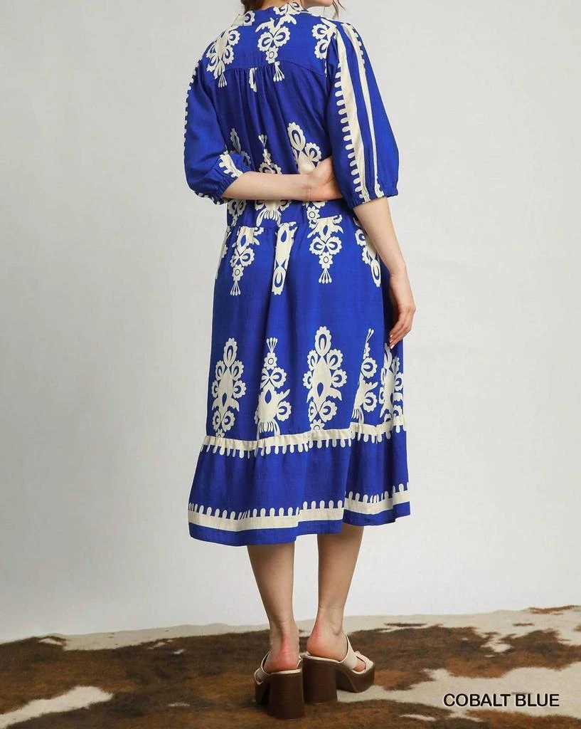 cobalt blue ladies dresses Farra Cobalt Blue Twist Detail Satin Midi Dress main image 1