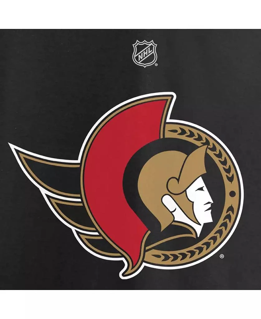 Fanatics Men's Brady Tkachuk Black Ottawa Senators Authentic Stack Name and Number T-shirt 4