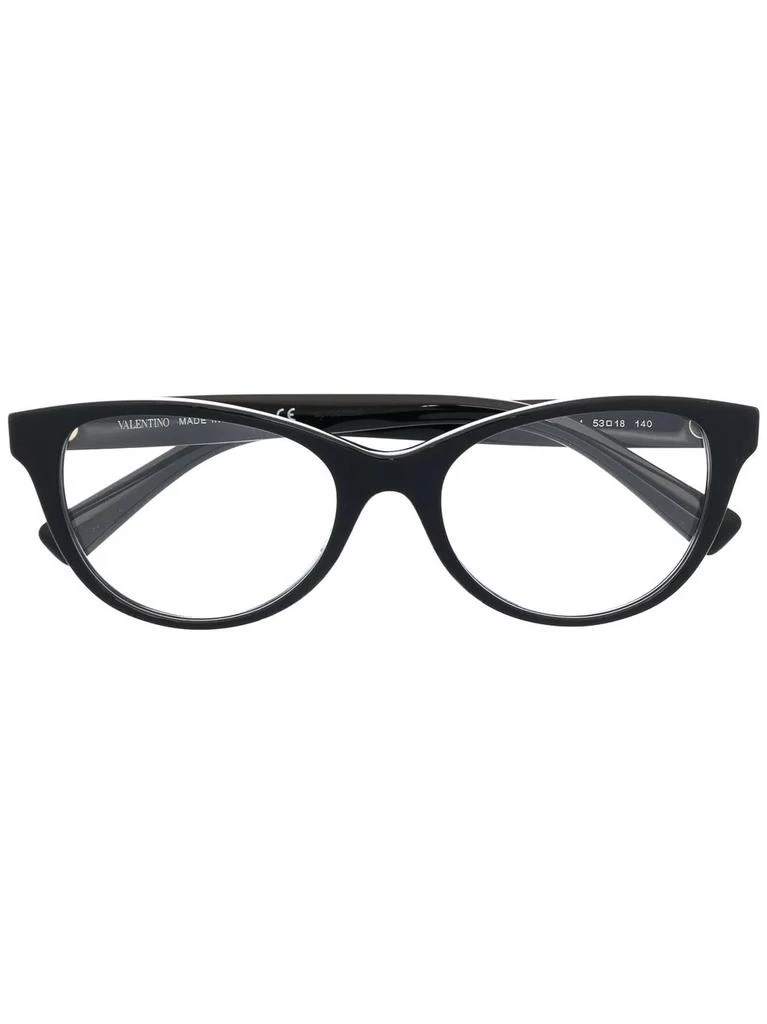Valentino VLOGO cat-eye glasses - women -  -  - Black 1
