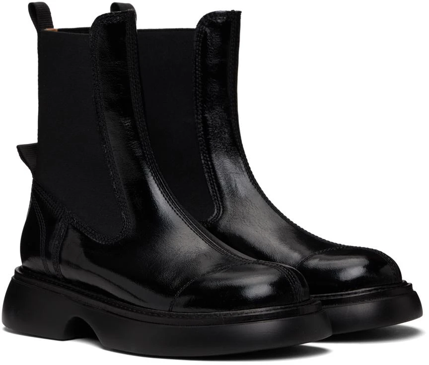 Ganni Black Everyday Mid Chelsea Boots 4