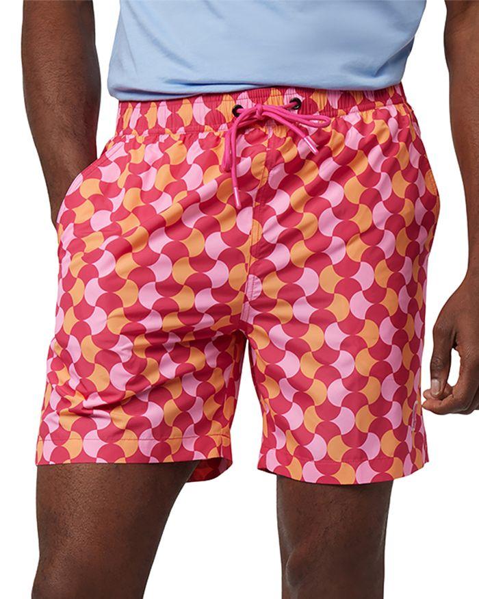 Psycho Bunny Colchester Lightweight Printed 5.75" Swim Trunks