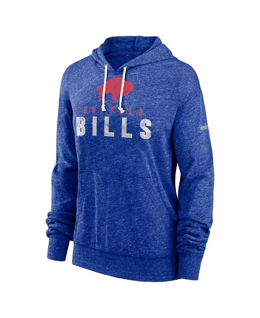 NIKE Women's Royal Distressed Buffalo Bills Rewind Gym Vintage-Like Lighweight Pullover Hoodie
