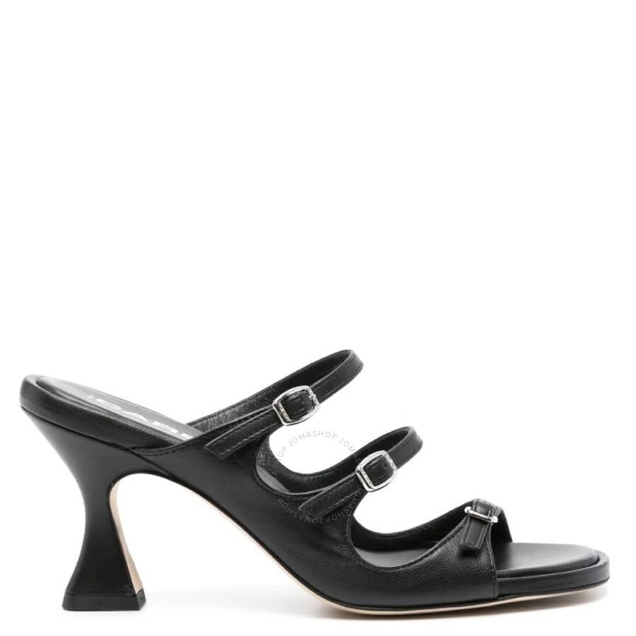 Carel Kitty 3-Strap Leather Mules