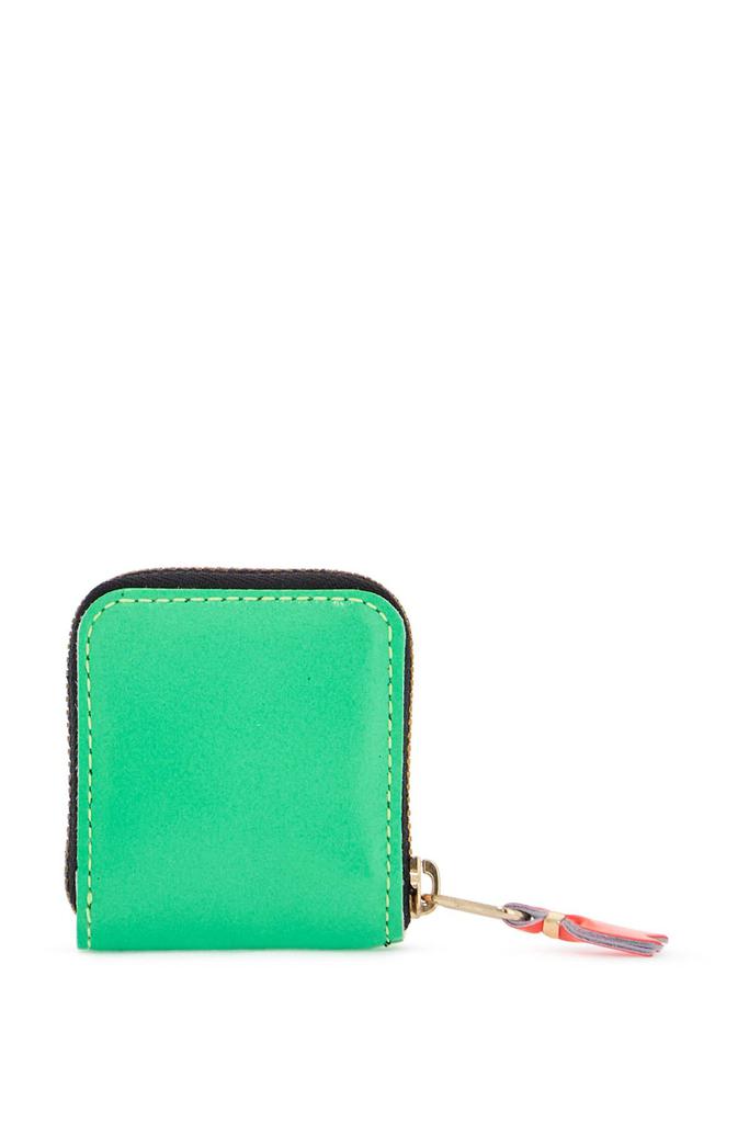 Comme des Garcons portafoglio unisex verde in pelle di capra con zip