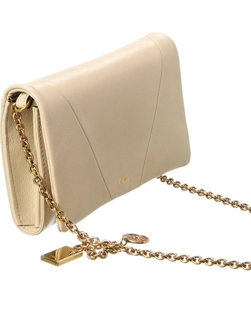 Chloé Spin Flap Leather Wallet On Chain 3