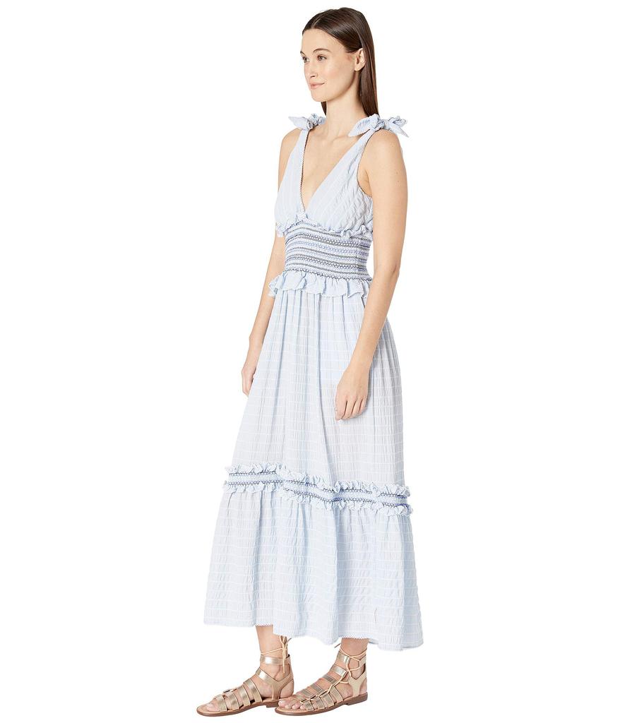Jonathan Simkhai Smocked V-Neck Dress