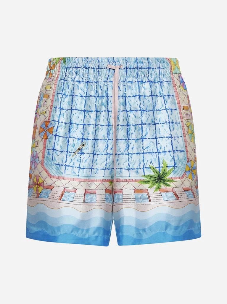 CASABLANCA Le plongeon silk shorts 1