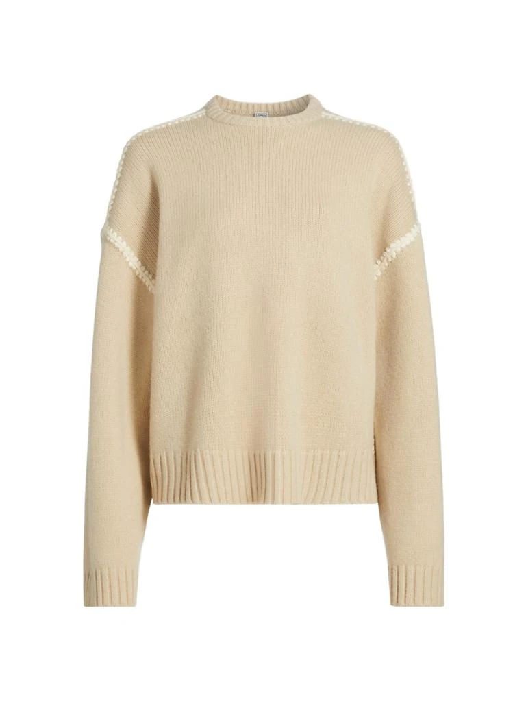 Totême Wool-Cashmere Embroidered Sweater 1