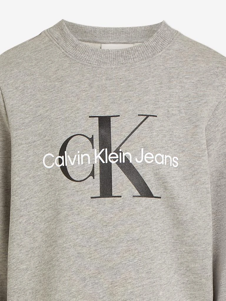 Calvin Klein Kids CK Monogram Sweatshirt in Grey 3
