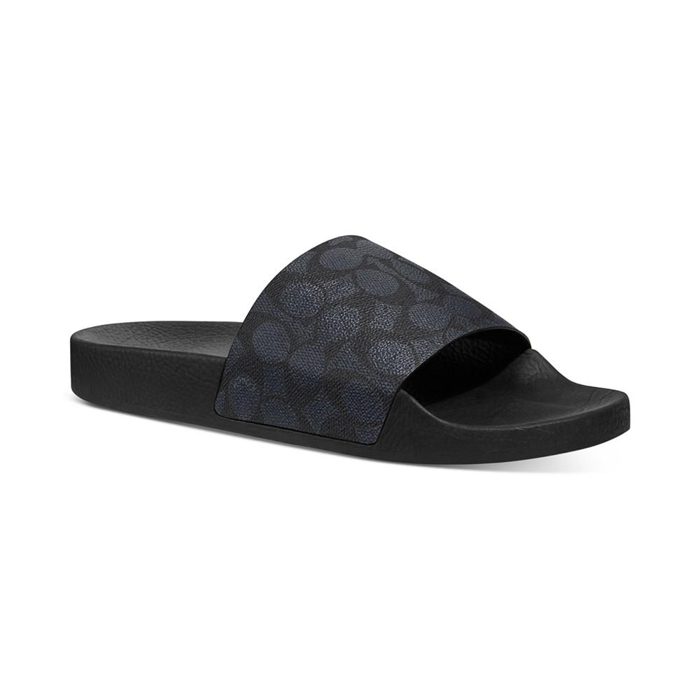 COACH Men's Signature Coated Canvas Pool Slide