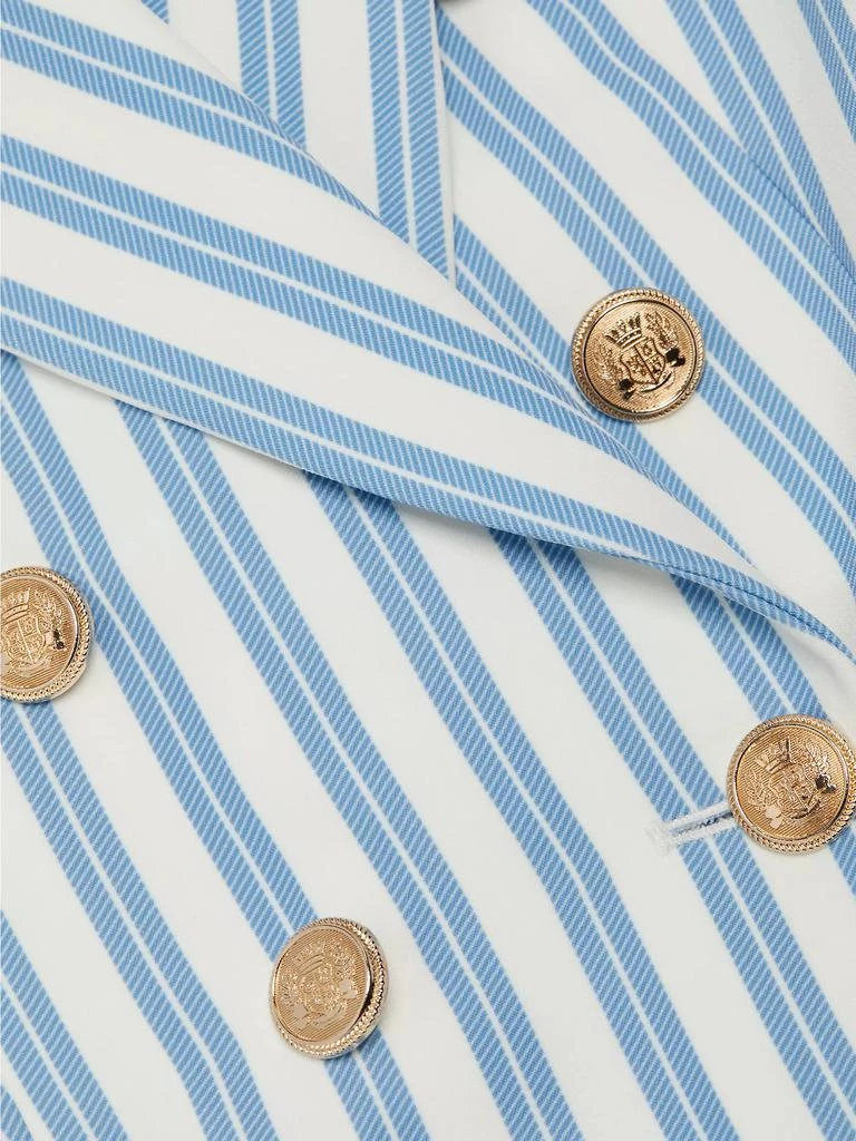 Toccin Kylie Striped Double-Breasted Cutaway Blazer 7