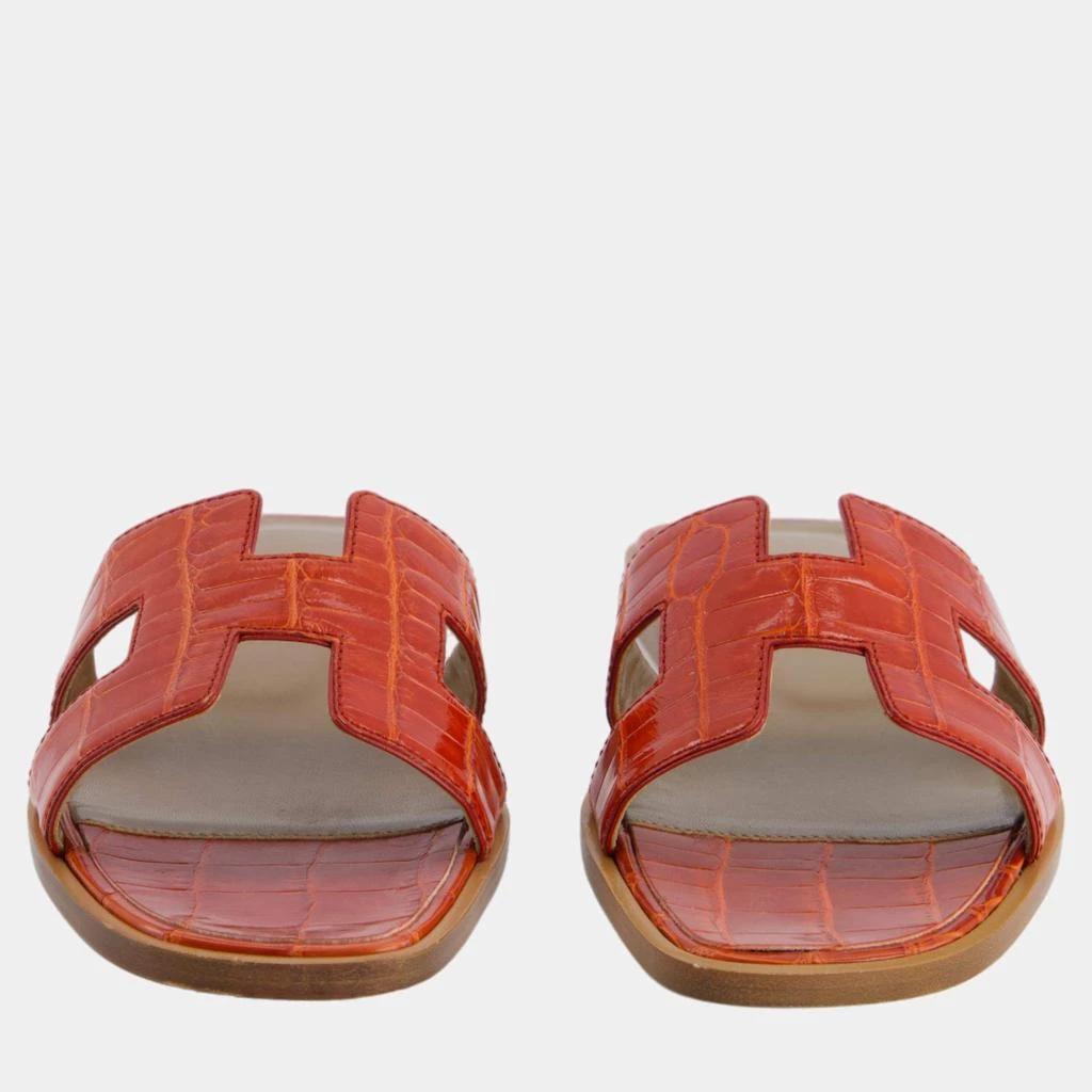 Hermes Hermes Sanguine Crocodile Oran Sandal Size EU 36 3