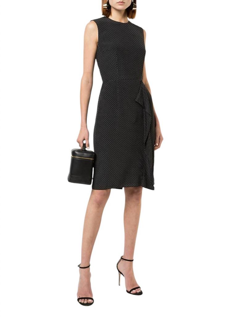 Paule Ka Paule Ka - Dotted Cascade Ruffle Sheath Dress
