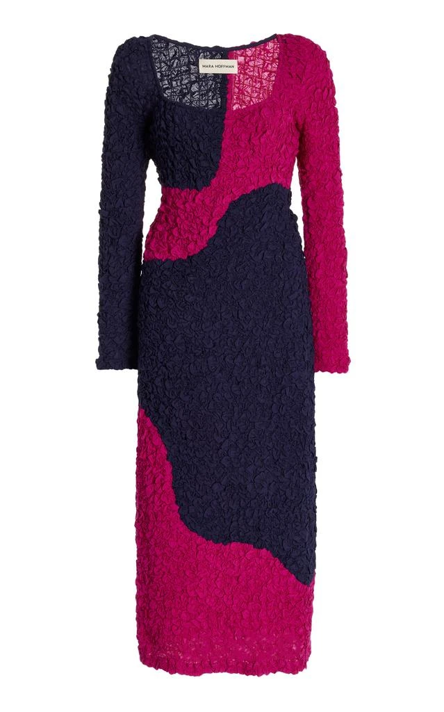 Mara Hoffman Mara Hoffman - Amy Colorblock Smocked Modal Midi Dress - Multi - S - Moda Operandi 1