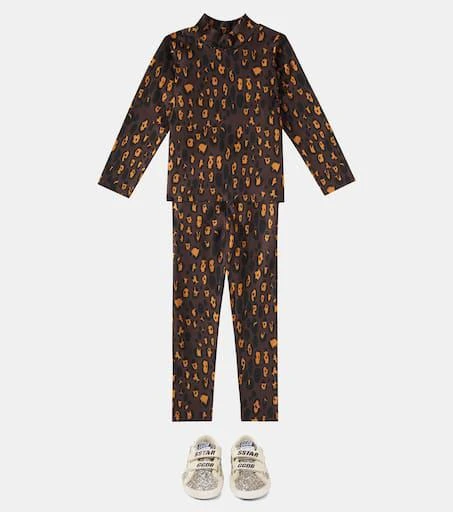 Mini Rodini Leopard cotton-blend leggings 2