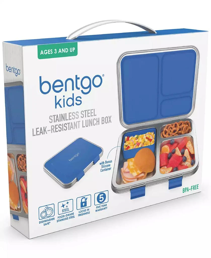 Bentgo Kids Stainless Steel Leak-Resistant Lunch Box (Blue) 8
