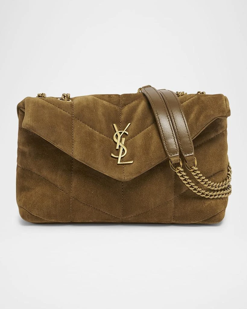 Yves Saint Laurent Lou Puffer Toy YSL Crossbody Bag in Quilted Suede 1