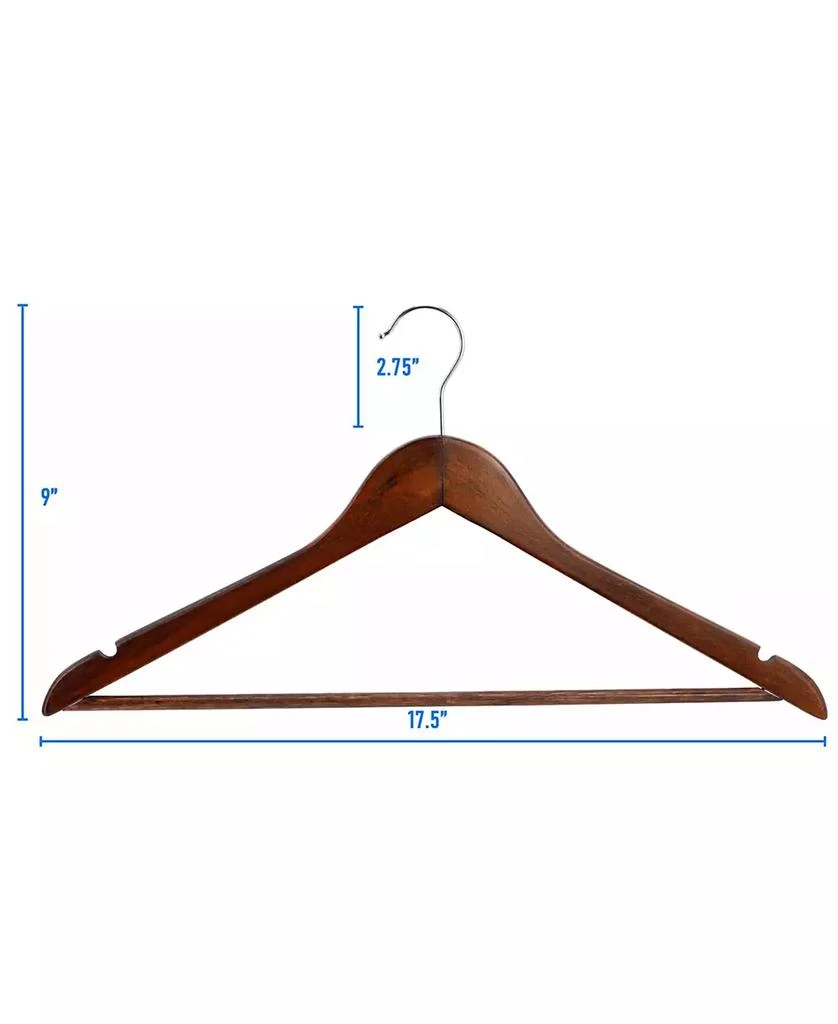 MegaChef 20 Piece Acacia Wood Swivel Hook Hanger Set in Light Brown 2