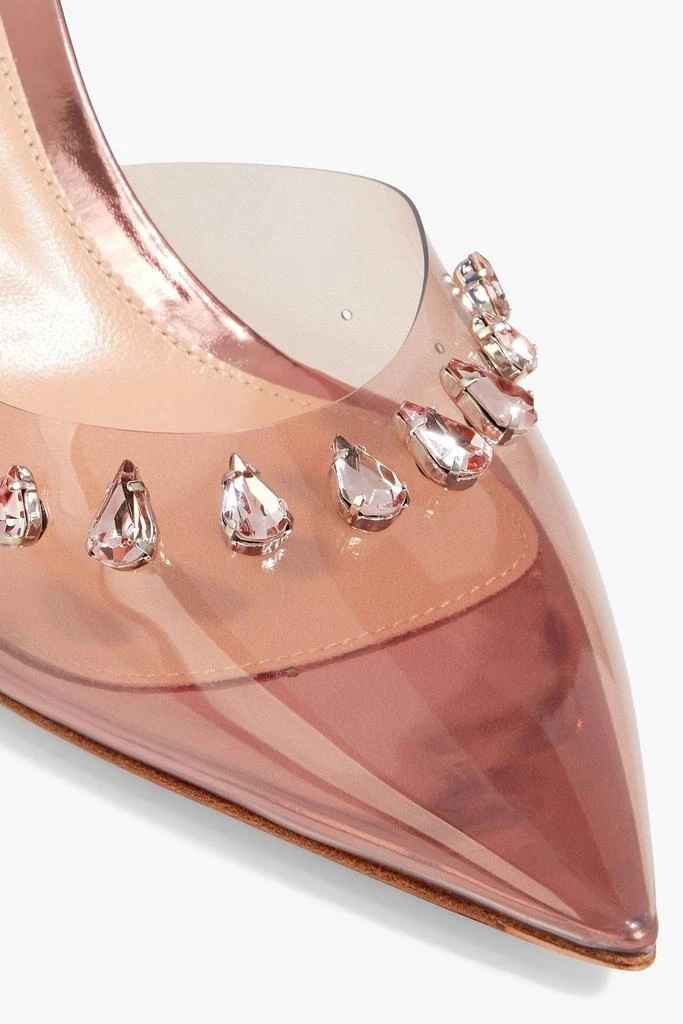 Gianvito Rossi Crystal Drop crystal-embellished PVC mules 4