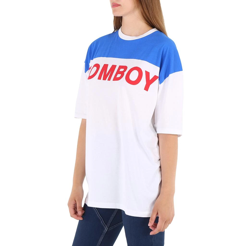 Filles A Papa Filles A Papa Jersey T-Shirt White/Blue With Tomboy, Size 0 2