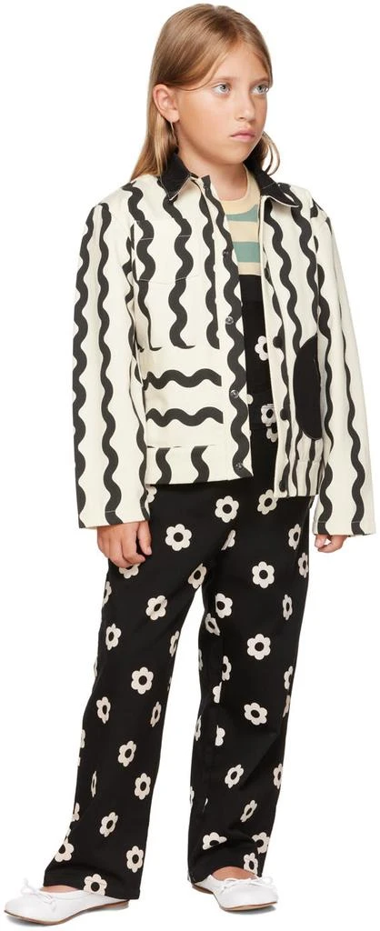 même. SSENSE Exclusive Kids Black Daisy Overalls 4