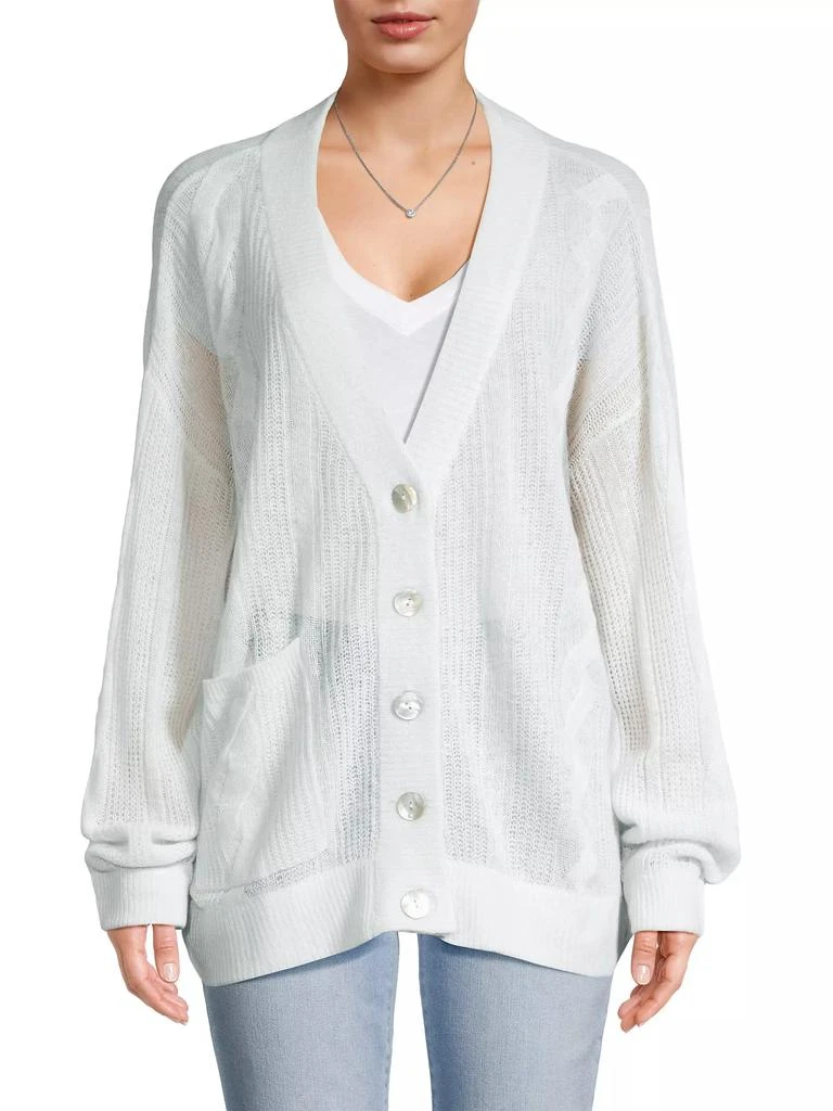 CRUSH CASHMERE Elvis Cable-Knit Cashmere Cardigan 3