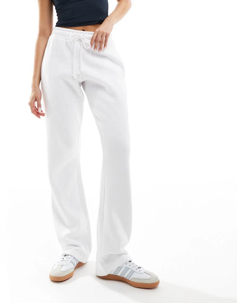 Missyempire Missyempire exclusive drawstring detail wide leg jogger co-ord in white 1
