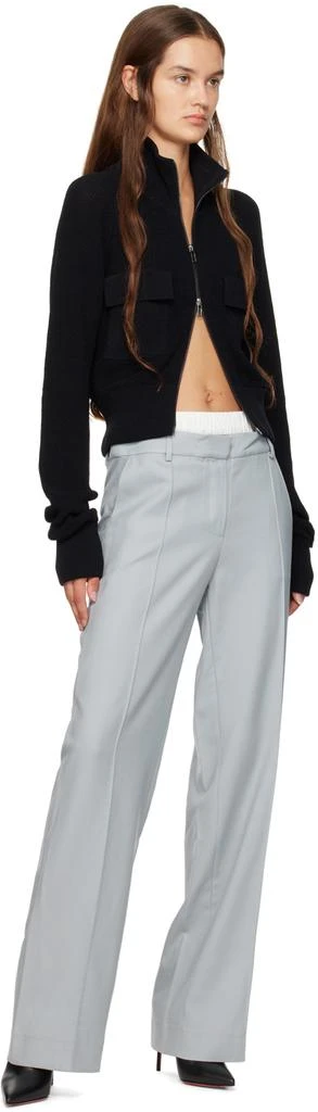Aya Muse Blue Pinched Seam Trousers 4