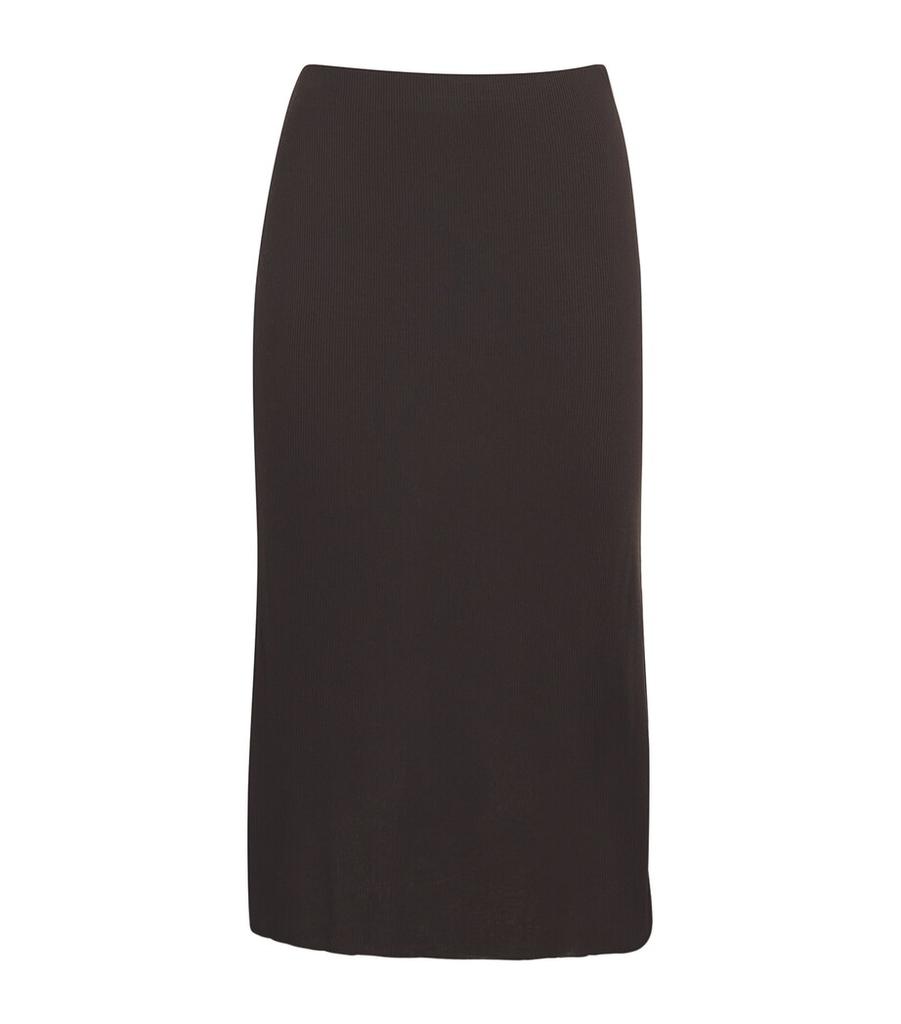 Khaite Ribbed-Jersey Leema Midi Skirt - Dresses & Skirts