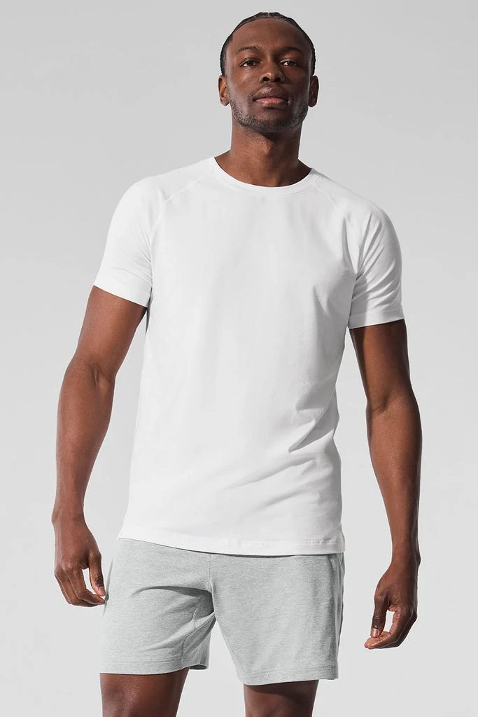 Alo Alo Vapor Crewneck Short Sleeve - White 1