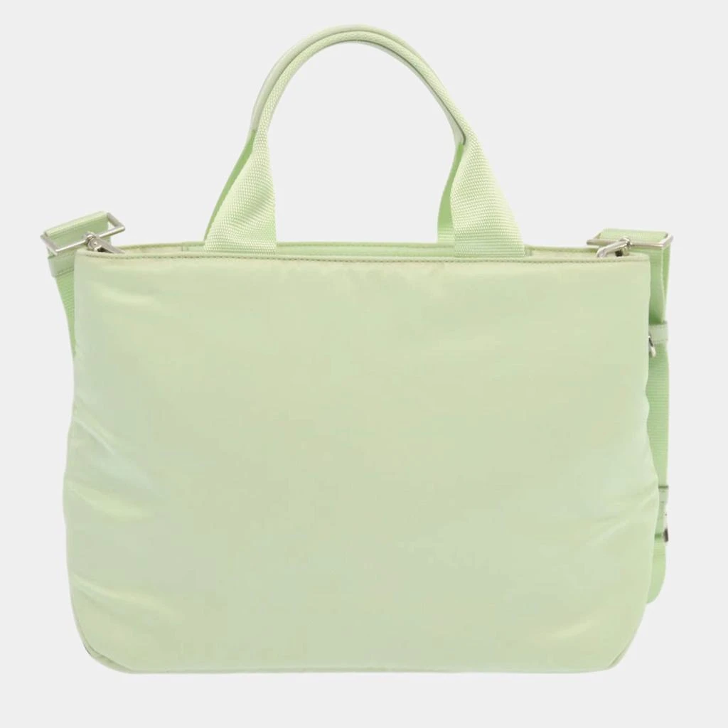 Prada Prada Blue Nylon Tessuto Front Pocket Padded Tote Bag 3