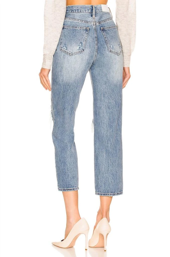 PISTOLA Cassie Super High Rise Straight Crop Jean In Blossom Distressed 3