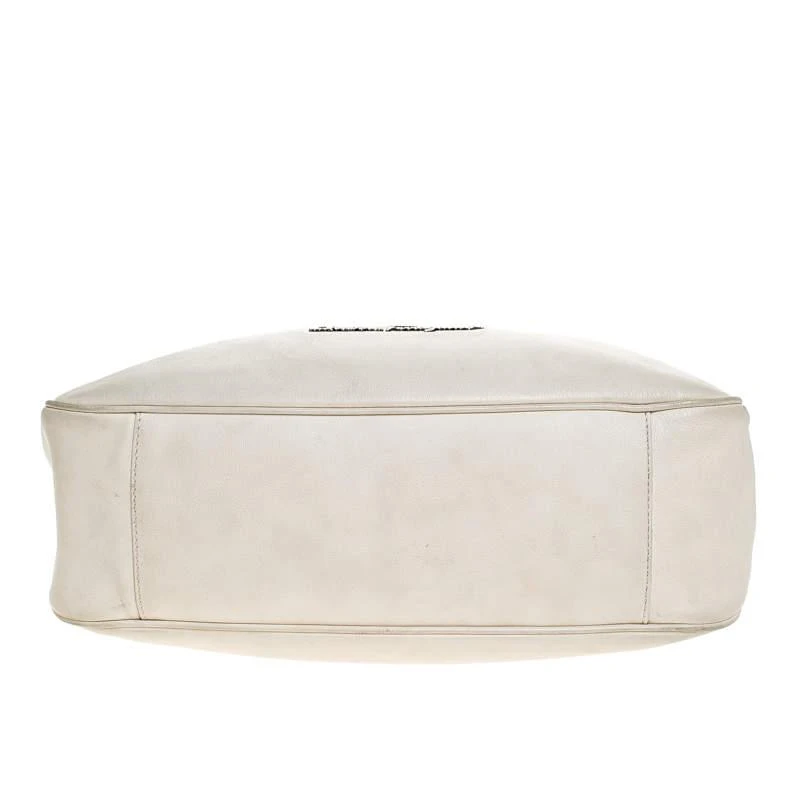 Salvatore Ferragamo Salvatore Ferragamo Off-White Leather Hobo 6