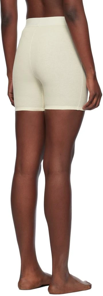 SKIMS Off-White Cotton Rib Boxer Boy Shorts 3