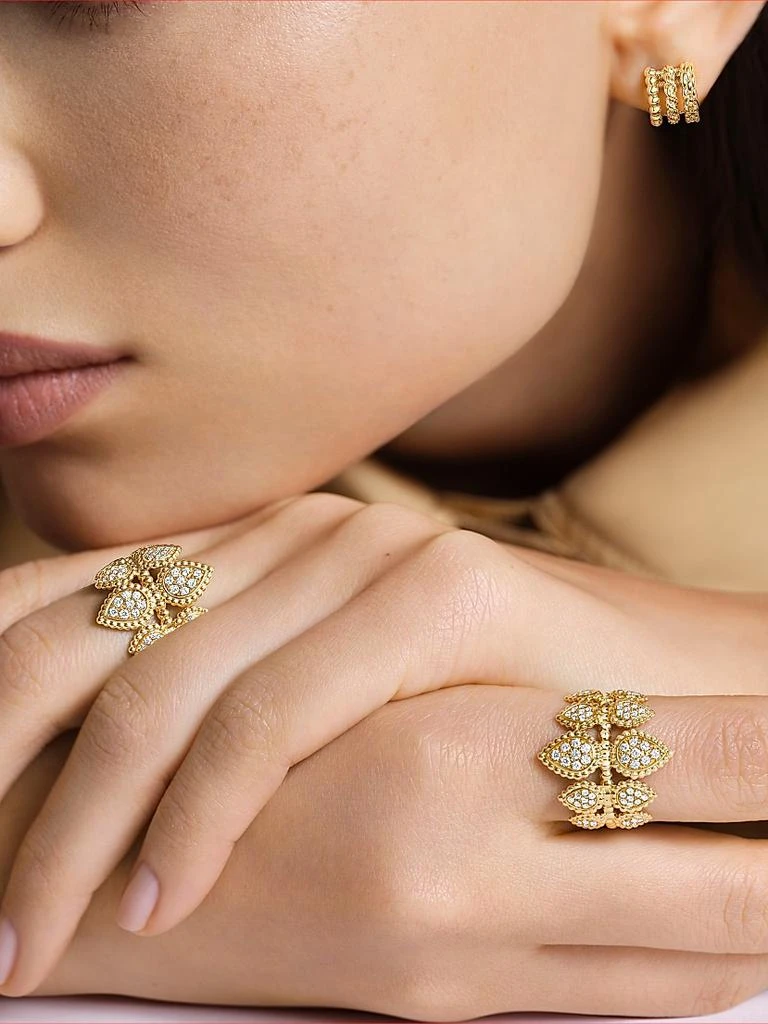 Boucheron Serpent Bohème 18K Yellow Gold & 0.13 TCW Diamond Mismatched Earrings 2