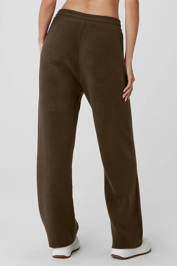 Alo Yoga Scholar Straight Leg Sweatpant - Espresso 2